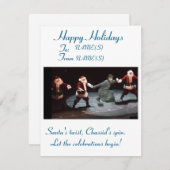 Grappige Kerstmis en Chanoeka Groetenkaart Feestdagenkaart (Voorkant / Achterkant)