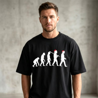 Grappige Kerstmis en Menselijke Evolutie Maatwerk T-shirt