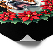 Grappige Kerstmis Engelse Bulldog Tank Top Poster (Hoek)
