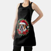 Grappige Kerstmis Engelse Bulldog Tank Top Schort (Insitu)