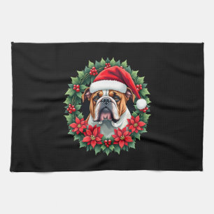 Grappige Kerstmis Engelse Bulldog Tank Top Theedoek