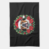 Grappige Kerstmis Engelse Bulldog Tank Top Theedoek (Verticaal)