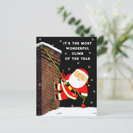 Grappige Kerstmis Feestdagenkaart (Staand voorkant)