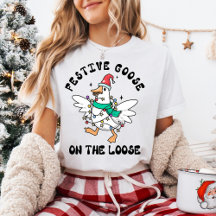 Grappige Kerstmis Feestelijke Gans op de Looie