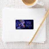 Grappige Kerstmis Gelukkige Vakantie Wolf Pun Cust Etiket (Insitu)