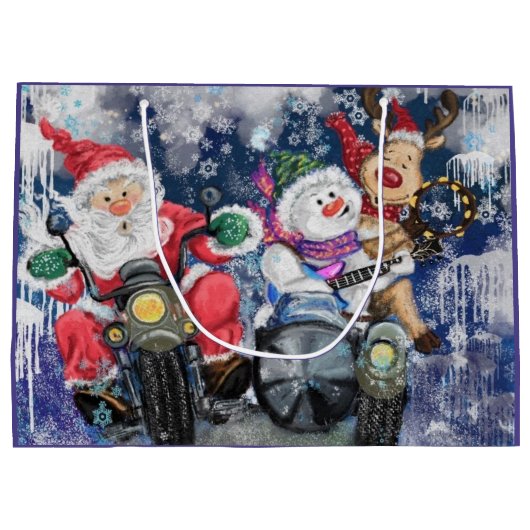 Grappige Kerstmis Gift Bag Gelukkige Kerstmis Vrie Groot Cadeauzakje (Achterkant)