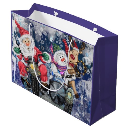 Grappige Kerstmis Gift Bag Gelukkige Kerstmis Vrie Groot Cadeauzakje (Achterkant Gekanteld)