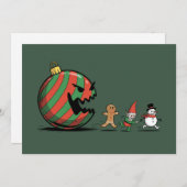 Grappige Kerstmis Gingerbread Kerstman Vakantie Fe Feestdagenkaart (Voorkant / Achterkant)