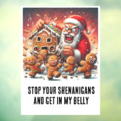 Grappige Kerstmis: Gingerbread Mannen & Hanger Ker Raamsticker (Vel 3)