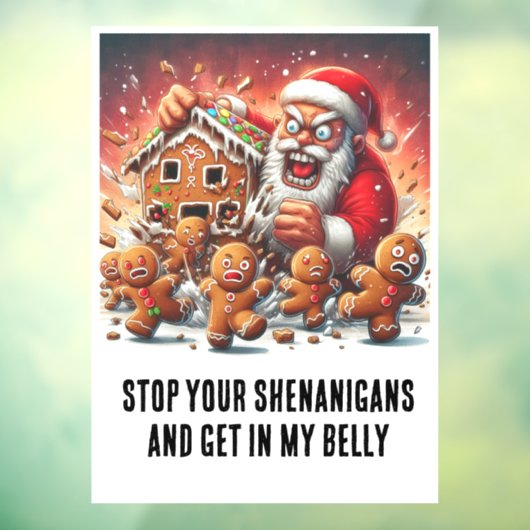 Grappige Kerstmis: Gingerbread Mannen & Hanger Ker Raamsticker (Vel 3)