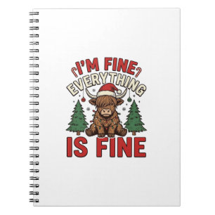Grappige Kerstmis Hoogland Koe Alles Is Goed Met M Notitieboek