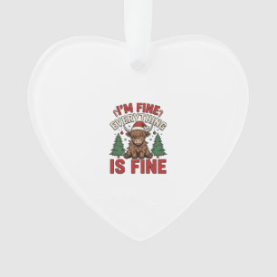 Grappige Kerstmis Hoogland Koe Alles Is Goed Met M Ornament