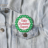 Grappige Kerstmis Horrortrui Expert Knoop Pin Ronde Button 7,6 Cm (In situ)