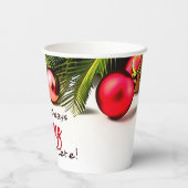 Grappige Kerstmis in Juli Partij Zomer Tropische P Papieren Bekers (Achterkant)