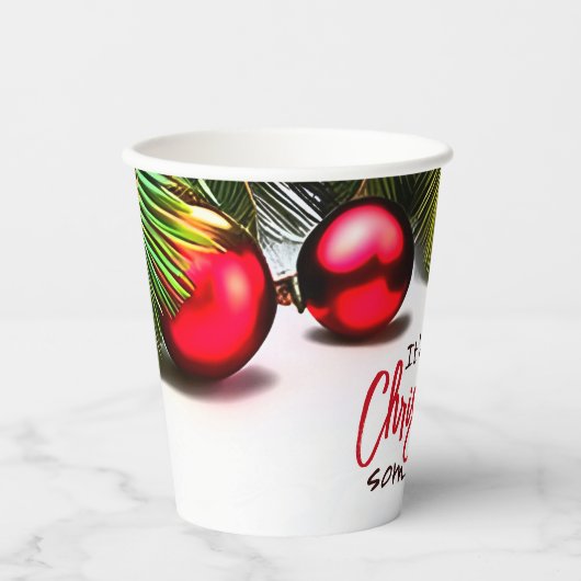 Grappige Kerstmis in Juli Partij Zomer Tropische P Papieren Bekers (Voorkant)