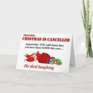 Grappige Kerstmis is Geannuleerde Kaart