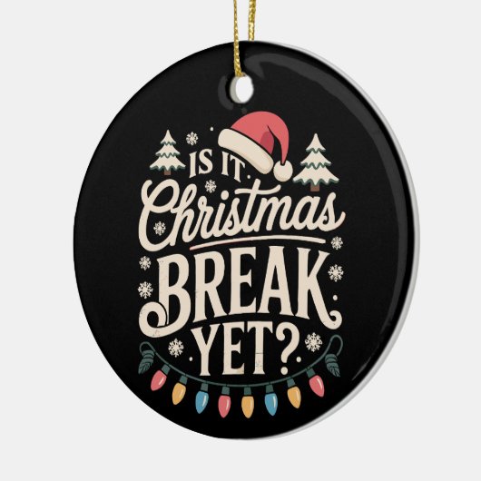 Grappige kerstmis is het kerstvakantie toch lerare keramisch ornament (Links)