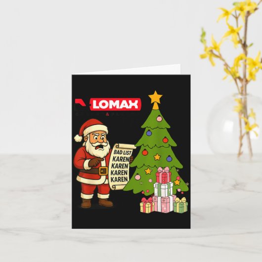 Grappige Kerstmis Kaart (Gele Bloem)