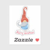 Grappige Kerstmis Kabouter Sticker – Schattige Ker (Vel)