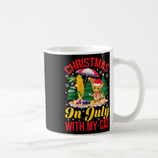Grappige Kerstmis Kat Eigenaar - Kerstmis in Juli Koffiemok