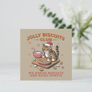 Grappige Kerstmis Kat Liefhebber Jolly Biscuits Cl Feestdagenkaart