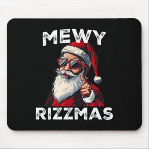 Grappige Kerstmis Kerstman Miauwerende Grap Rizz H Muismat