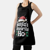 Grappige Kerstmis Kerstmannen Favoriete Ho Stoute  Schort (Insitu)
