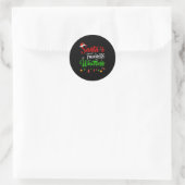 Grappige Kerstmis Kerstmannen Favoriete serveerste Ronde Sticker (Tas)
