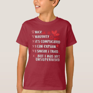 Grappige Kerstmis Leuk Stoute Lijst Grappige Kerst T-shirt