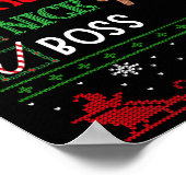 Grappige kerstmis leuke stoute lijst kerst baas poster (Hoek)