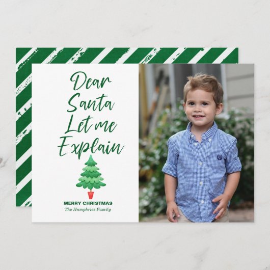 Grappige Kerstmis Lieve Sinterklaas Laat Me Uitleg Feestdagenkaart (Voorkant / Achterkant)