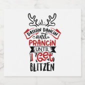 grappige kerstmis met geblitzete woordkunst bier etiket (Enkel label)