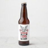grappige kerstmis met geblitzete woordkunst bier etiket (Voorkant)