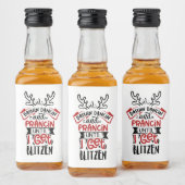 grappige kerstmis met geblitzete woordkunst likeurfles etiket (Flessen)