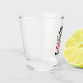 grappige kerstmis met geblitzete woordkunst shot glas (Links)