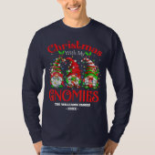 Grappige Kerstmis met Mijn Gnomies Familie Gnome X T-shirt (Voorkant)