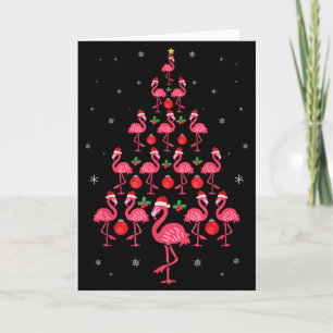 Grappige Kerstmis Nk Flamingo Boom Vakantie Cadeau Kaart