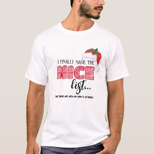Grappige Kerstmis Ondeugende Lijst Sarcastische Ke T-shirt (Voorkant)