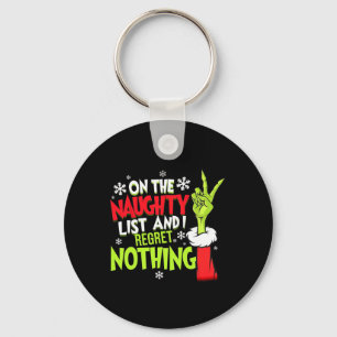 Grappige Kerstmis op de stoute lijst en ik heb spi Sleutelhanger
