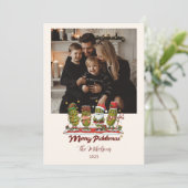 Grappige Kerstmis Picklemas Foto Feestdagenkaart (Staand voorkant)