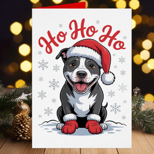 Grappige Kerstmis Pit Bull Santa Pittbull Hond Pit