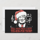 Grappige Kerstmis President Trump Pyjama Lelijke K Feestdagenkaart (Voorkant)