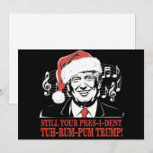 Grappige Kerstmis President Trump Pyjama Lelijke K Feestdagenkaart (Voorkant / Achterkant)