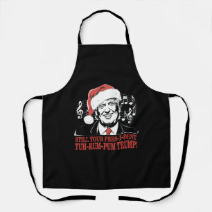 Grappige Kerstmis President Trump Pyjama Lelijke X Schort