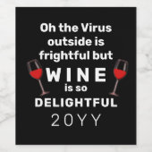 Grappige Kerstmis Pun Wijnliefhebber Typografie Wijn Etiket (Enkel label)