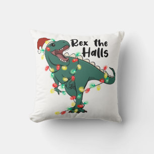 Grappige Kerstmis Rex De Zalen T-rex Kussen