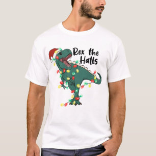 Grappige Kerstmis Rex De Zalen T-rex T-shirt