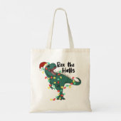 Grappige Kerstmis Rex De Zalen T-rex Tote Bag (Achterkant)