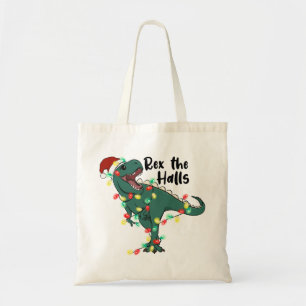 Grappige Kerstmis Rex De Zalen T-rex Tote Bag