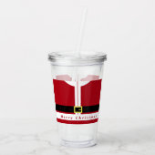 Grappige Kerstmis Santa Acryl Tumbler Acryl Drinkbeker (Achterkant)